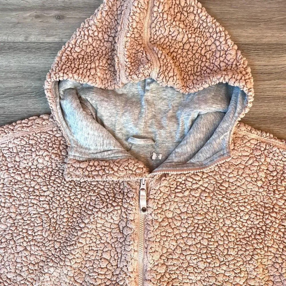 Prana Women's‎ Pink Hooded Permafrost Half Zip Fleece Jacket Size Medium - Picture 3 of 7